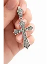 Срібний хрестик з чорнінням (Арт 865 ч)